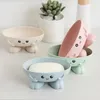 soap dish Wheat Straw Soap Cartoon Shape Bathroom Cartoon shape Soap Box Draining Practical Easy Clean Kitchen Cleaning Soaps Drain Dish Box