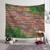 Stone Brick Backdrop Cloth Vintage Licens Plate Tapestry Headboard Wall Hängande Tapiz Bedside Decoration Farmhouse Decor