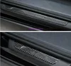 Garniture de couverture de seuil de porte de pédale de bienvenue en fibre de carbone pour Audi Q7 2016 – 2019