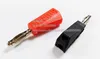 Conectores, Radioshack Banana empilhável Macho Plug Jack Vermelho + Preto Solda Tipo de solda / 25Pairs (50pcs)