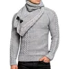 Pullovers de suéter de malha de lenço de lenço de inverno Roupas de tricot vintage Pull Homme Casual Sueter Masculino 2019 Sweter Hombre