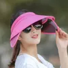 Sun Visor, Lato Unisex Odkryty Sporty Topless Anti-UV Cap Sun Visor Hat Oddychający Sunhat, Kobiety Duży Brim Lato Ochrona UV Plaża Hik