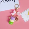 MOQ10PCS Girls Fashion Jewelry Keychains Macaroon Cake Model Pendant Key Ring Bags Ornament Keychain For Women Accessories7509801