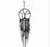 Handmade Black Tree of Life Dream Catcher Indoor Home Decorations Handmade Jewelry Tassel Crystal Pendant Ornaments