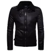 Marque hiver veste en cuir hommes fausse fourrure manteau hommes épais Biker veste PU coupe-vent manteaux décontracté fermeture éclair en cuir PU