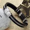 Stainless Steel 4 Colors Mens Leather Bracelets Silicone Fashion Charm Designer Bangle Rope Bracelets8655168
