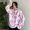 Harajuku vaca imprimir camisola solo solo o-pescoço pulôversão feminino 2019 vestuário mulheres primavera