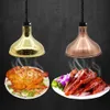 Heat Lamp 250W Electric heat lamp food heat preservation Pendant Light adjustable kitchen fixtures Restaurant hanging lights