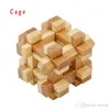 2019 New Design IQ Brain Teaser Kong Ming Lock 3D Wooden Interlocking Burr Puzzles Game Toy For Adults Kids