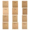 Hot 12 zodiac Necklaces with Gift card constellation sign Pendant Gold chains Necklace For Men Women Fashion Jewelry in Bulk