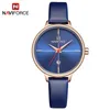 Naviforce Women's Watches Luxury Brand Fashion Leather Wrist Watch Ladies Thin Quartz Cloart Waterfroof Relogio Feminino for G165H