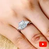 SONA NIET FAKE Fijne gravure S925 Sterling Zilver Diamond Custom Ring Originele Design 925 Princess Cut 4 Claws J190714