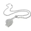 Мода-и кулон ожерелье для мужчин роскошных дизайнерских мужского Bling алмазных средних пальца подвеска золота серебро горного хрусталь ожерелье ювелирных изделий