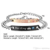 Couple bracelet Bangle black bracelet Europe and America queen king beast his beauty wild diamond jewelry wholesale