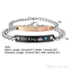 Par Armband Bangle Black Bracelet Europe And America Queen King Beast hans skönhet Wild Diamond Smycken Partihandel