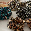 Kawaii Bunny Ears Scrunchies Leopard Rubber Hair Ties mignon Scrunchie Femmes Elastic Hair Bands Girls Animal Pony Ponytail Holder3630702