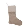 12 * 18 inç Tuval Noel Çorap Hediye Çanta Çizgili Noel Düz Çuval Çorap Çorap Şeker Çanta Süslemeleri Büyük Orijinal Çuval Şömine Asılı Süsleme