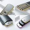 Sbloccato V03 Bar Quadrante Bluetooth di lusso Corpo in metallo Pelle Senior Dual sim Card Cellulare Telefoni cellulari sottili in acciaio Super Fashion