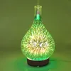 Lampade di fragranze creative Umidificatore in vetro 3D LED colorato per la luce notturna aromaterapia Matrice per olio essenziale Diffuser230j1205420