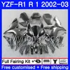 Комбинезоны для Ямаха YZF Р 1 и YZF 1000 плоская черная шток и YZF-1000 YZFR1 02 03 кузов 237HM.21 YZF R1 02 Yzf1000 YZF-R1 2002 2003 обтекатель рамы