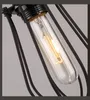 Vintage cage chandelier Edison light bulb loft Restaurant Bedroom Pendant LED lighting industry Vintage iron Lamps for home