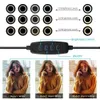 6 inch LED Video Ring Light Ściemnialny Desktop Ringlight Dla YouTube Video Live Selfie Photography Studio Makeup