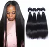 Brazilian Human Hair Straight Bundles Non Remy Double Weft 8-26 inch Can be Dyed