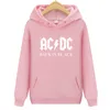 Męski z kapturem list muzyczny AC/DC Zespół Rock Bluza Mężczyzn Mężczyźni Autumn Acdc Graphic O-Neck Bluzy Bluzy Mężczyznę luźne z kapturem