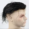 남성용 Toupee 10x8 Human Hair Swiss Lace Toupee 시스템 교체 Mens Wig272b를위한 교체 헤어 피스