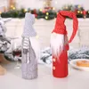 Christmas Snowman Wine Bottle Cover Dîner Bottle Set Treen Table Decoration Window Decor for Christmas Halloween Wedding Party7501154