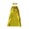 110 * 70 cm jednowarstwowy koronki zwykły superbohatera peleryna dla dorosłych z maskami Satin 10 kolorów Halloween Superhero Theme Cosplay Costumes Cape