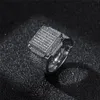 Hiphip 18K Yellow White Gold Plated Diamond Rings For Mens Top Quality Fashaion Hip Hop Accessories CZ Gems Ring Whole291p