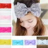 Headband Lace Bow Hairband Baby Girls Hair Bands Children Head Wrap Band Elastic Lace Headwear Kids Hair Accessories 12 Colors DHW2361
