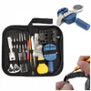 144st Professional Watch Tools Set For Case Opener Reparationsverktyg Horloge GereedSchapset Hand-verktyg243R