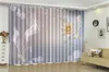 3Dカーテンウィンドウプロモーションスレインミニマリストダイヤモンドと繊細な花カスタムリビングルームベッドルーム美しく装飾されたカーテン
