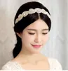 Vintage Wedding Bridal Crystal Strass Perle Accessori per capelli Fiori Pezzi Pins Fascia perline Perline Principessa Tiara Gioielli Suppl8822729