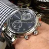 Pas cher Nouveau 5 Couleur Da Vinci Famille IW393402 Cadran Bleu Miyota Quartz Chronogrpah Montre Homme Boîtier En Acier Chronomètre Bracelet En Cuir Gents Montres