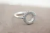 Auténticos juegos de anillos de boda de corazones de plata esterlina 925 Caja original para Pandora Anillo de halo de oro rosa de 18 quilates