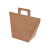 Tack Presentväska med handtag Fällbart Kraft Paper Wedding Party Favor Wrapping Candy Chocolate Perfume Packaging