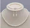 real pearl necklace earring