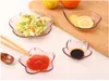 Petal Cam Plakaları Yaratıcı Japon Çiçek Pembe Özel Sofra Seti Salata Suni Yemekleri