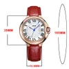 Dom Watch 여성 브랜드 럭셔리 패션 캐주얼 방수 가죽 레이디 Golden Quartz Watches Relojes 여자 드레스 시계 G-1068294G