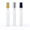 300 stks 10 ml clear spuitflessen kleine lege glazen verstuiver parfumflessen met aluminium verstuiver 10cc monster parfum flessen LX1210