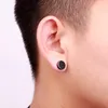 aço inoxidável hipoalergênicos Magnetic Stud brincos para homens Punk Sem perfurados clip Preto no Brinco de moda jóias de titânio de aço em massa