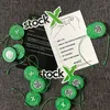 2019 En Stock X Vert Tags circulaires Autocollants Rcode Papper Flyer Boucle en plastique Boucle StockX Vérifié X Authentique Green Tag Vente en gros au détail
