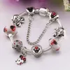 Whole925 Murano Köpek Kolye Charm Boncuklar Bilezik Fit P Karikatür Bilezik Jewelry6444153