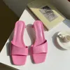 Summer Women Slippers Slides Open Toe Low High heels Shoes Sandal Female Leisure Beach Green White Flip Flops