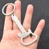 Personality Keychain Tool Electric Guitar Bottle Opener Design Originality Keyring Small Gift Pendant Key Chain Wholesale Price