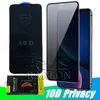 10D Anti Spy Peeping Full Coverage Privacy Gehard Glass voor iPhone 12 Pro Max 11 XS MAX XR X 7 8 Plus Privacybescherming Screen Protector