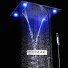 24'' x 31'' Ceiling Big Rain ShowerHead Waterfall , Mist Shower Set Bathroom Faucets High Flow Thermostatic 5 Way Diverter Bath